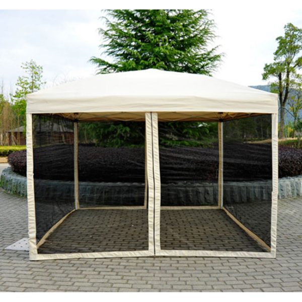 10  x 10  Pop-Up Canopy Shelter Party Tent with Mesh Walls   American Flag - Image 3