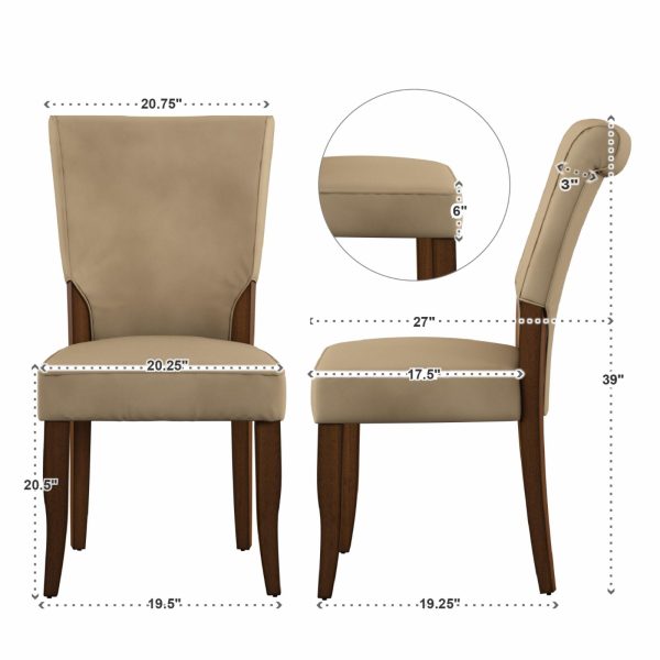Alamosa Velvet Parson Chairs   Set of 2, Olive - Image 9