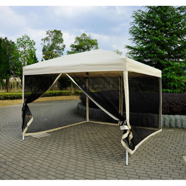 10  x 10  Pop-Up Canopy Shelter Party Tent with Mesh Walls   American Flag - Image 2