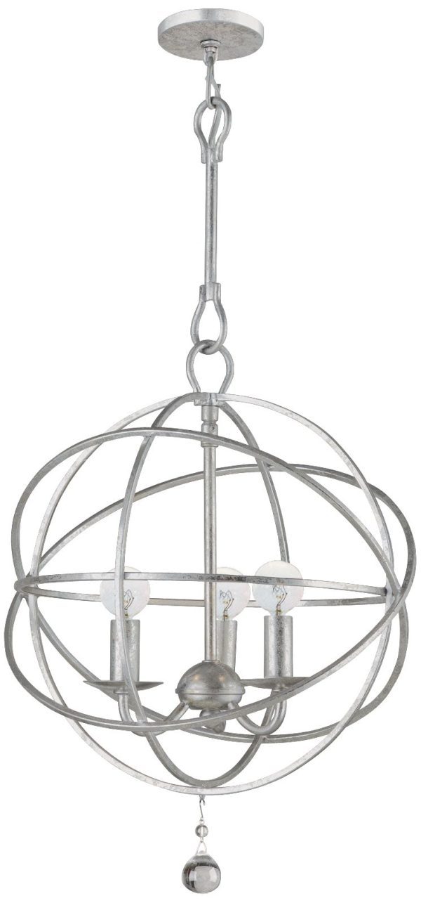 Crystorama Solaris 12  Wide 3-Light Modern Orb Pendant Light - Image 2