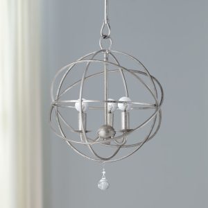 Crystorama Solaris 12  Wide 3-Light Modern Orb Pendant Light