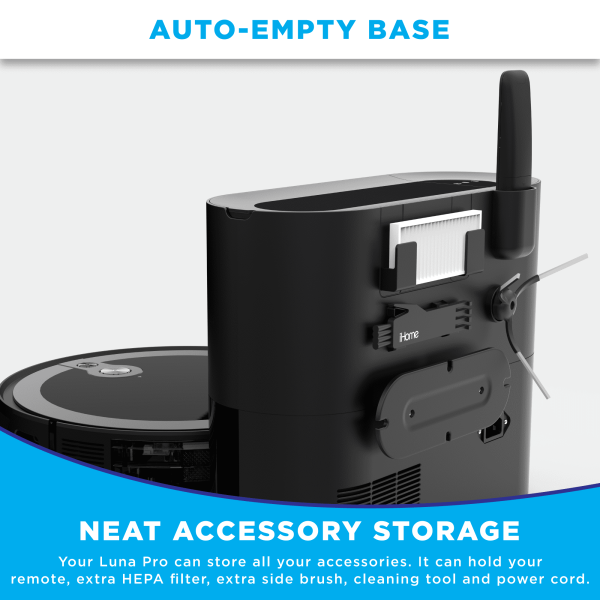 iHome AutoVac Luna Pro 3-in-1 Robot Vacuum and Vibrating Mop with Auto Empty Base - Image 5