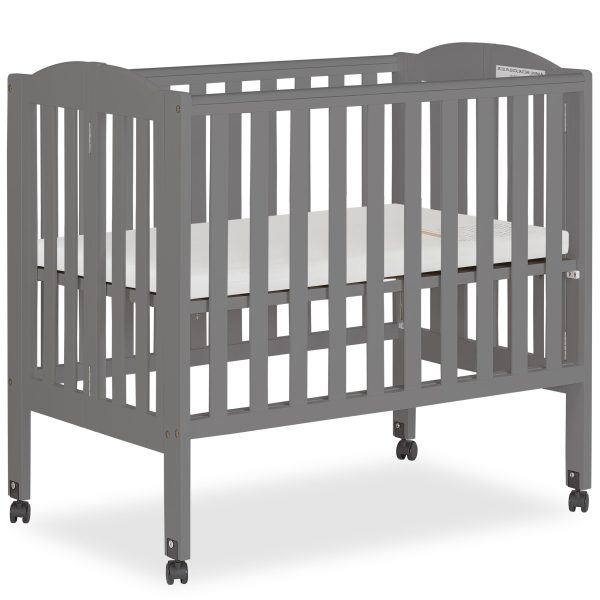 , 2-in-1 Folding Crib in Storm Grey - Image 10