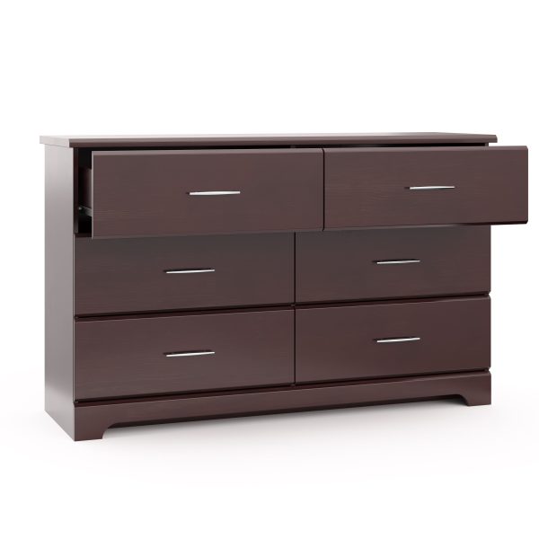 Brookside 6 Drawer Modern Double Dresser Espresso - Image 8
