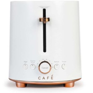 Café Express Finish 2 Slice Metal Toaster White