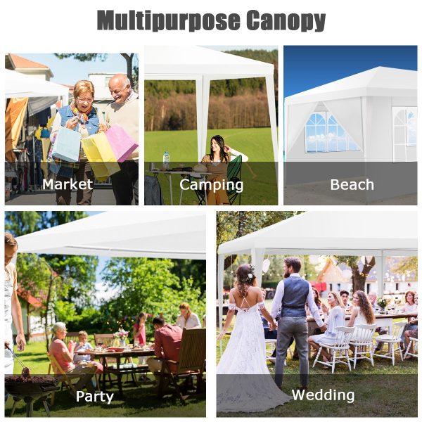 10 x20  Canopy Tent Heavy Duty Wedding Party Tent 6 Sidewalls W/Carry Bag - Image 5