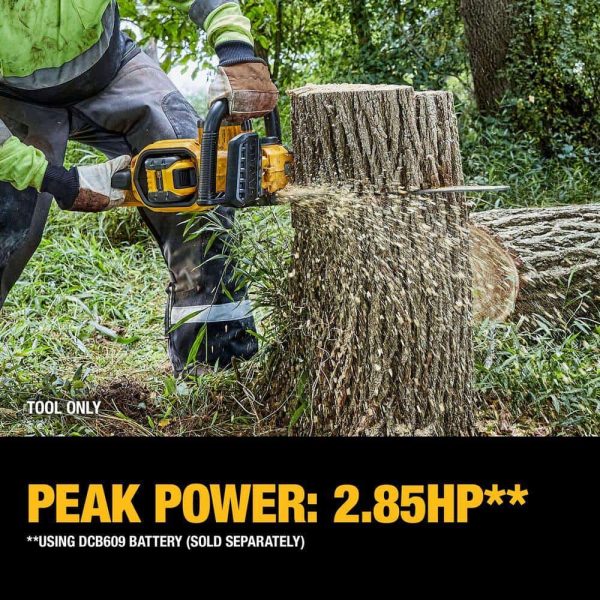 FLEXVOLT 60V MAX 18 in. Brushless Cordless Battery Powered Chainsaw Kit with (1) FLEXVOLT 3 Ah Battery   Charger - Image 7