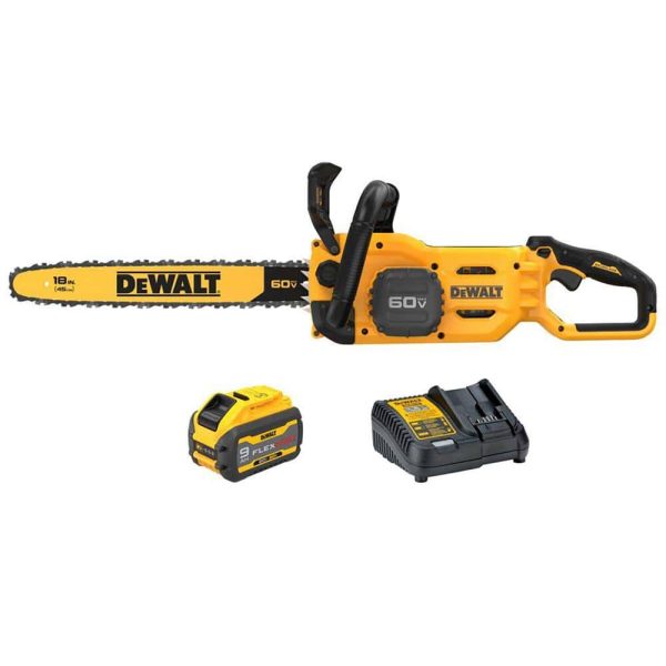 FLEXVOLT 60V MAX 18 in. Brushless Cordless Battery Powered Chainsaw Kit with (1) FLEXVOLT 3 Ah Battery   Charger