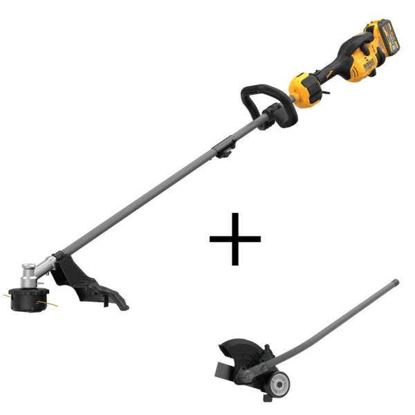 DCST972X1WAS4ED 60V MAX Brushless Cordless Battery Powered Attachment Capable String Trimmer Kit with Edger Attachment