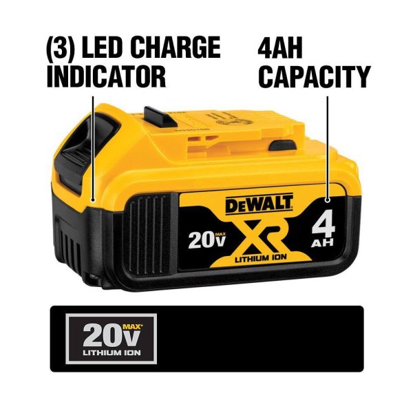 DCB246CKWCS382B 20-Volt MAX XR Cordless Brushless Reciprocating Saw with 20-Volt MAX XR Premium Lithium-Ion 6.0Ah and 4.0Ah Starter Kit - Image 3