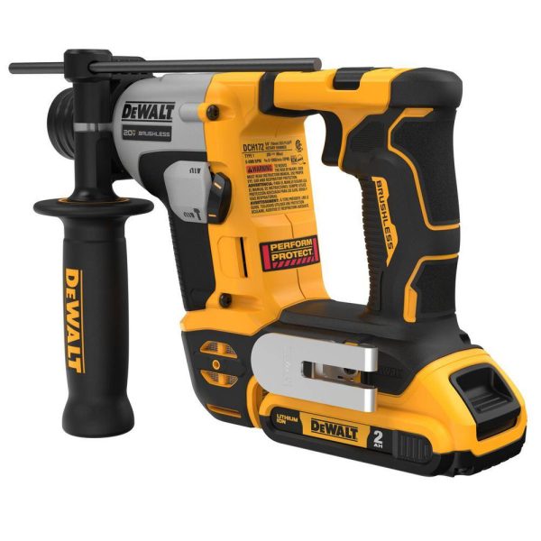 DCH172D2 20V Max Lithium-Ion Brushless Cordless 5/8 in. SDS PLUS Rotary Hammer Kit with Two 2.0Ah Batteries and Charger - Image 2