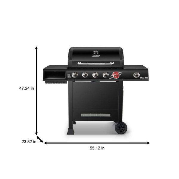 DGH474CRP 5-Burner Propane Gas Grill in Matte Black with TriVantage Multifunctional Cooking System - Image 3