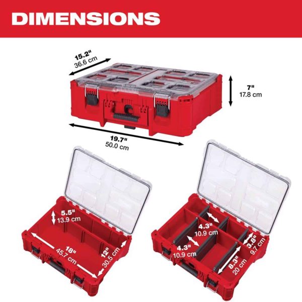 Packout 19.7 in. Deep Storage Organizer 2100 cu in Black/Red - Image 8
