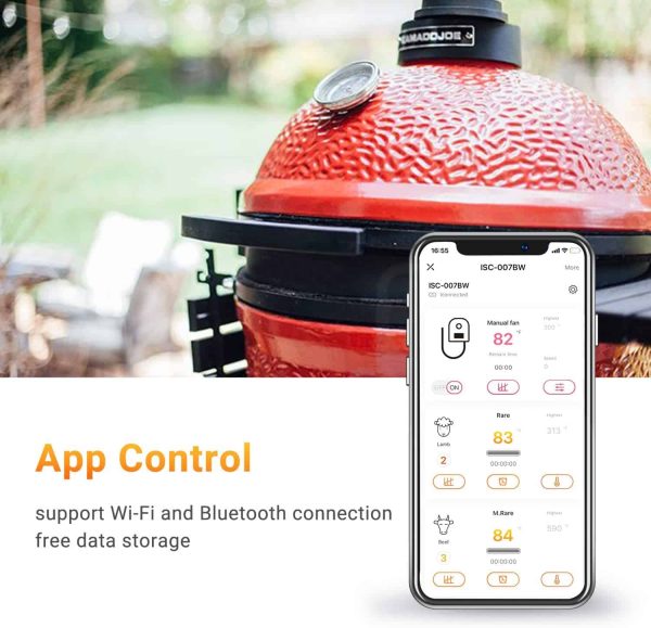 INKBIRD BBQ Temperature Controller, Wireless Automatic Food Thermometer, Free Adapter and Carry-All Case, ISC-007BW - Image 5