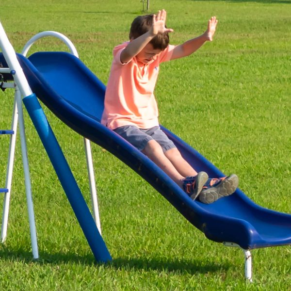 XDP Recreation All-Star Playground Metal Swing Set.  Featuring Wave Slide, Space Rider, Swings, and Super Disc Swing - Image 3