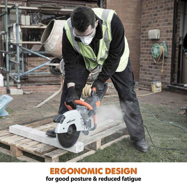 Evolution Power Tools R300DCT 12 In. Electric Concrete Cut-Off Saw, With 12 In. Diamond Blade - Image 9