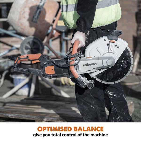 Evolution Power Tools R300DCT 12 In. Electric Concrete Cut-Off Saw, With 12 In. Diamond Blade - Image 2