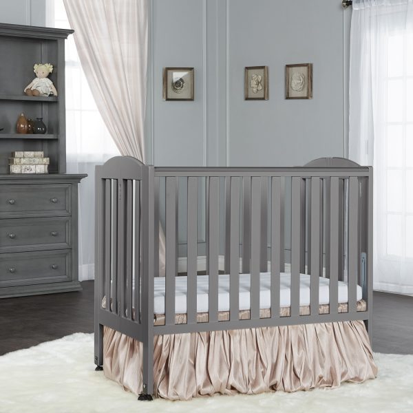 , 2-in-1 Folding Crib in Storm Grey - Image 13