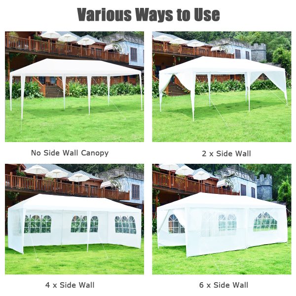 10 x20  Canopy Tent Heavy Duty Wedding Party Tent 6 Sidewalls W/Carry Bag - Image 7