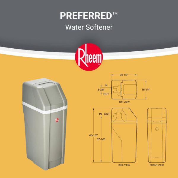 Rheem RHS32 Preferred 32,000 Grain Water Softener - Image 3