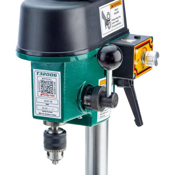 Industrial T32006 8-3/4 in. Variable-Speed Mini Benchtop Drill Press with 1/4 in. Chuck Capacity - Image 2