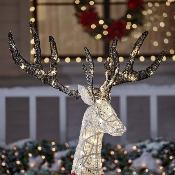 Holiday 21RT00421111 Set Of 3 Warm White LED Deer Family Holiday Yard Decoration - Image 4