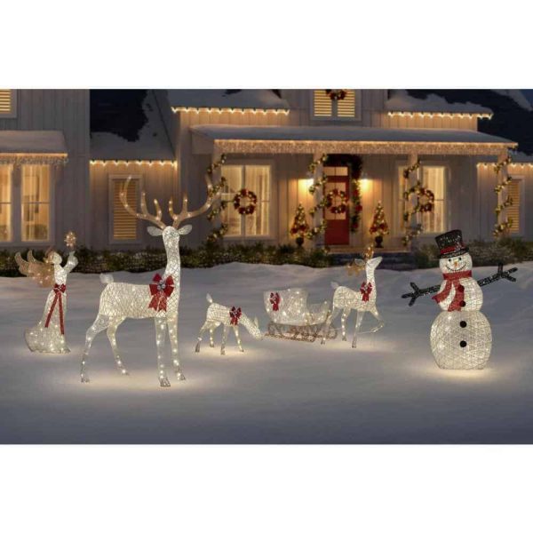 Holiday TY285-1911 8.5 ft. Warm White LED Giant Buck with Bow Holiday Yard Decoration - Image 5