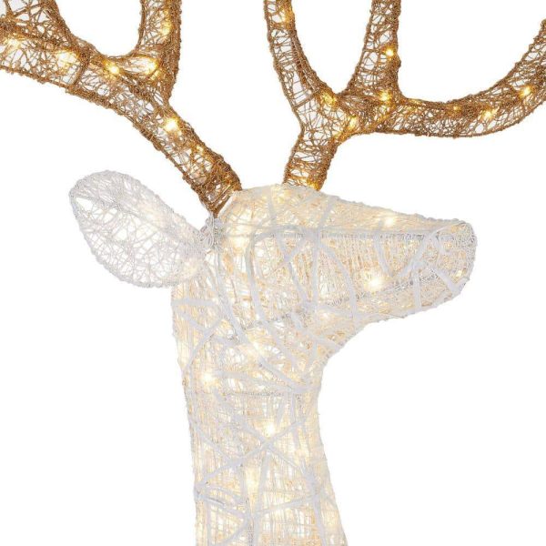 Holiday TY285-1911 8.5 ft. Warm White LED Giant Buck with Bow Holiday Yard Decoration - Image 7