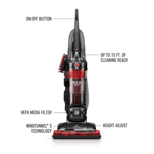 UH72625V WindTunnel 3 Max Performance Pet Bagless Upright Vacuum Cleaner Machine with HEPA Media Filtration - Image 3