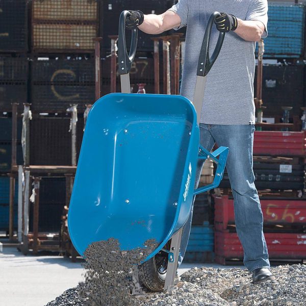 Jackson M6TCFF 6 cu. ft. Seamless Steel Wheelbarrow with Total Control Handles - Image 2