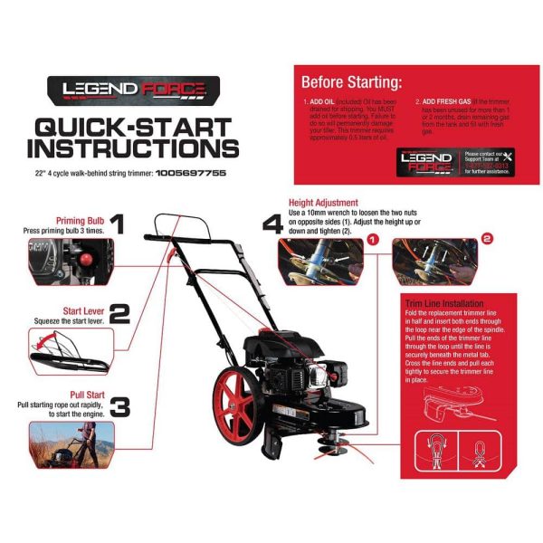 22 in. 173 cc Gas Walk Behind String Trimmer/Mower - Image 6