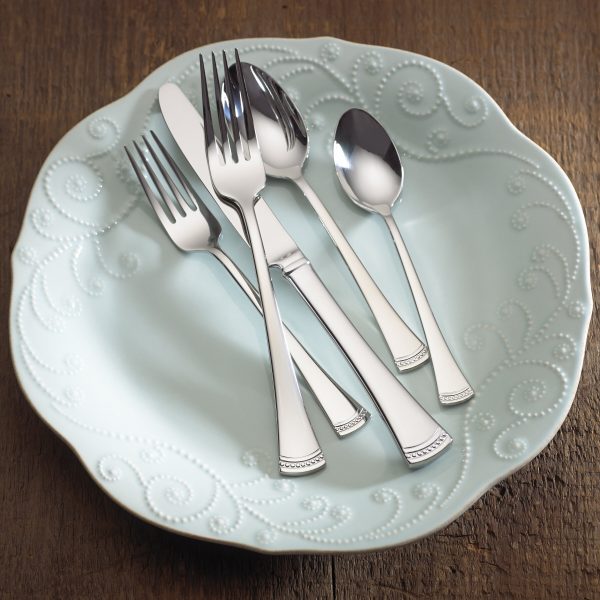 Lenox Portola Stainless Steel Flatware   Set of 65
