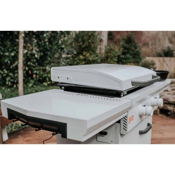 LOCO LCG2ST2C26 Series I 26 in. 2-Burner Digital Propane SmartTemp Flat Top Grill / Griddle in Chalk Finish with Enclosed Cart and Hood - Image 7