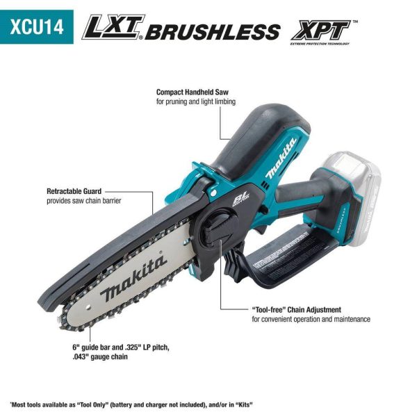 XCU14Z 18-Volt  Lithium-Ion Brushless Cordless 6 in. Chain Saw (Tool Only) - Image 9