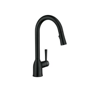 Adler Single-Handle Pull-Down Sprayer Kitchen Faucet with Reflex and Power Clean in Matte Black