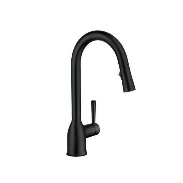 Adler Single-Handle Pull-Down Sprayer Kitchen Faucet with Reflex and Power Clean in Matte Black