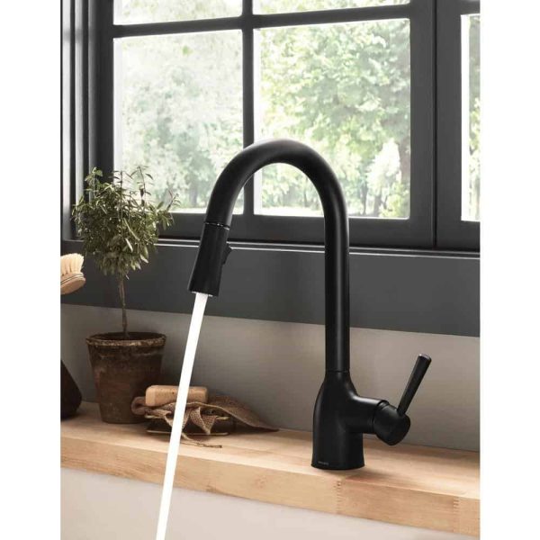 Adler Single-Handle Pull-Down Sprayer Kitchen Faucet with Reflex and Power Clean in Matte Black - Image 2