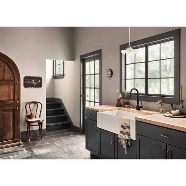 Adler Single-Handle Pull-Down Sprayer Kitchen Faucet with Reflex and Power Clean in Matte Black - Image 10