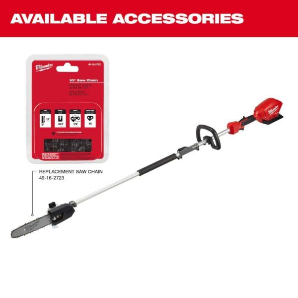 2825-20PS-49-16-2723 M18 FUEL 10 in. 18V Lithium-Ion Brushless Electric Cordless Pole Saw with Attachment Capability with 10 in. Saw Chain - Image 15