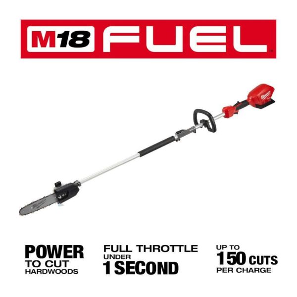2825-20PS-49-16-2723 M18 FUEL 10 in. 18V Lithium-Ion Brushless Electric Cordless Pole Saw with Attachment Capability with 10 in. Saw Chain - Image 3