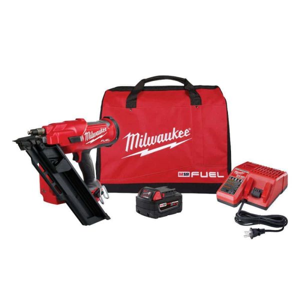 2745-21 M18 FUEL 3-1/2 in. 18-Volt 30-Degree Lithium-Ion Brushless Cordless Framing Nailer Kit with 5.0 Ah Battery Charger, Bag