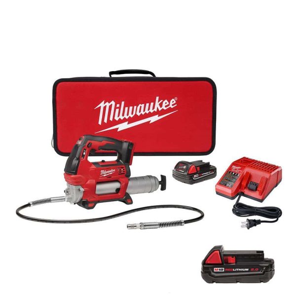 2646-21CT-48-11-1820 M18 18V Lithium-Ion Cordless 2-Speed Grease Gun Kit with M18 2.0 Ah Compact Battery