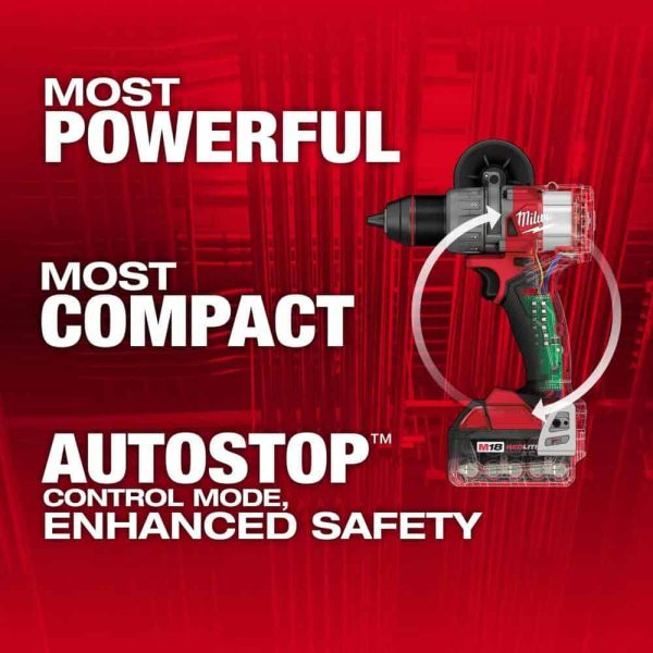 2904-22-48-11-1850 M18 Fuel 18-V Lithium-Ion Brushless Cordless 1/2 in. Hammer Drill Driver Kit with (3) 5.0 Ah Batteries and Hard Case - Image 2
