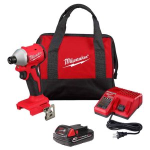 3650-21P M18 18-Volt Lithium-Ion Compact Brushless Cordless 1/4 in. Impact Driver Kit with One 2.0 Ah Battery, Charger   Tool Bag
