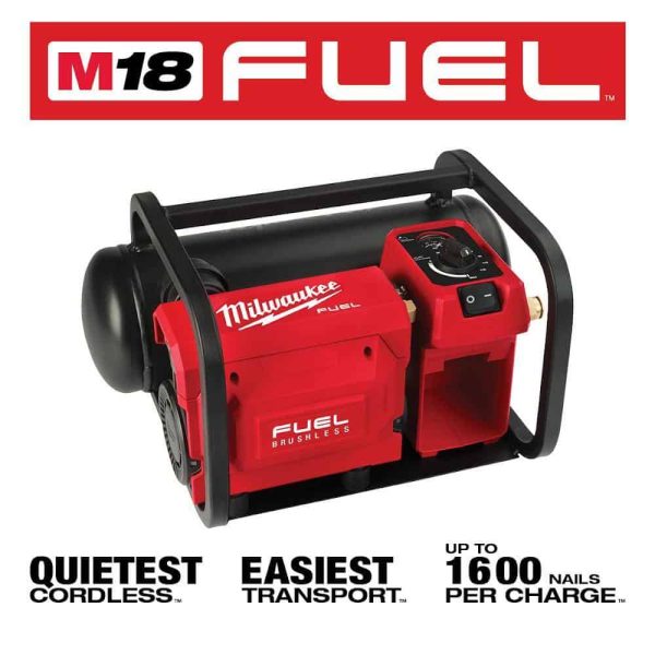 2840-20 M18 FUEL 18-Volt Lithium-Ion Brushless Cordless 2 Gal. Electric Compact Quiet Compressor (Tool-Only) - Image 2