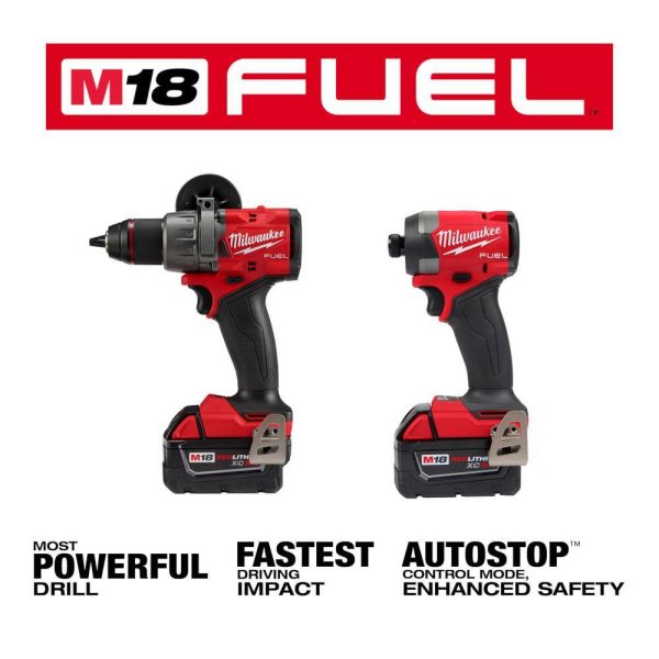 3697-22 M18 FUEL 18V Lithium-Ion Brushless Cordless Hammer Drill and Impact Driver Combo Kit (2-Tool) with 2 Batteries - Image 6
