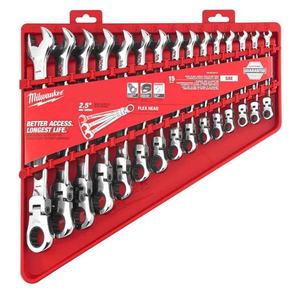 48-22-9413-48-22-9513 144-Position Flex-Head Ratcheting Combination Wrench Set SAE and METRIC (30-Piece) - Image 11