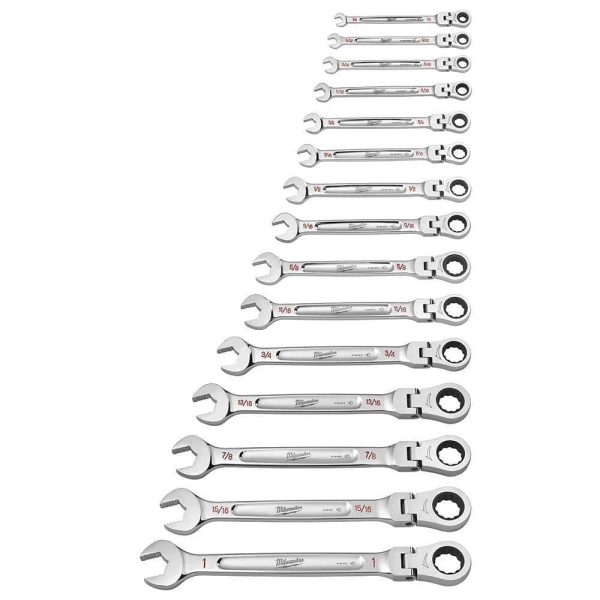 48-22-9413-48-22-9513 144-Position Flex-Head Ratcheting Combination Wrench Set SAE and METRIC (30-Piece) - Image 13