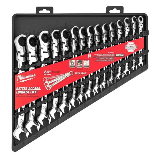 48-22-9413-48-22-9513 144-Position Flex-Head Ratcheting Combination Wrench Set SAE and METRIC (30-Piece) - Image 12