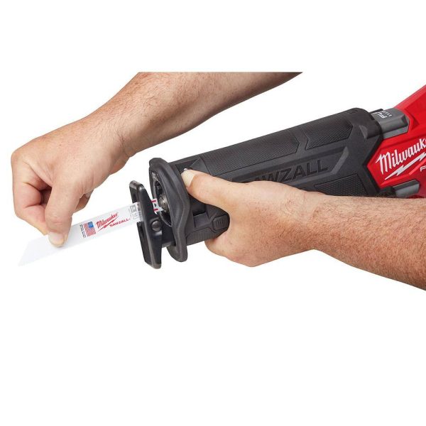 2821-22 M18 FUEL 18V Lithium-Ion Brushless Cordless SAWZALL Reciprocating Saw Kit w/Two 5.0 Ah Batteries Charger   Hard Case - Image 9